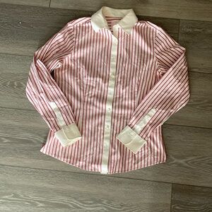 Brooks Brothers Red and White Striped Button-Up Shirt Size 6